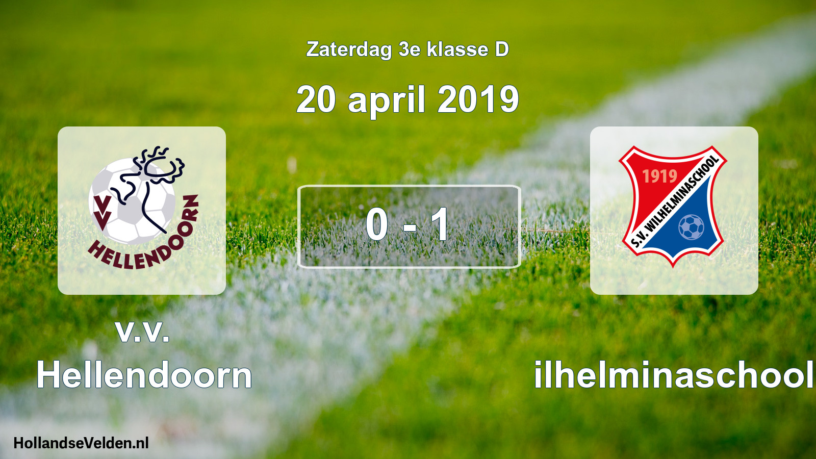 Total number of matches played: v.v. Hellendoorn - Wilhelminaschool 0 - 1 (20 April 2019)