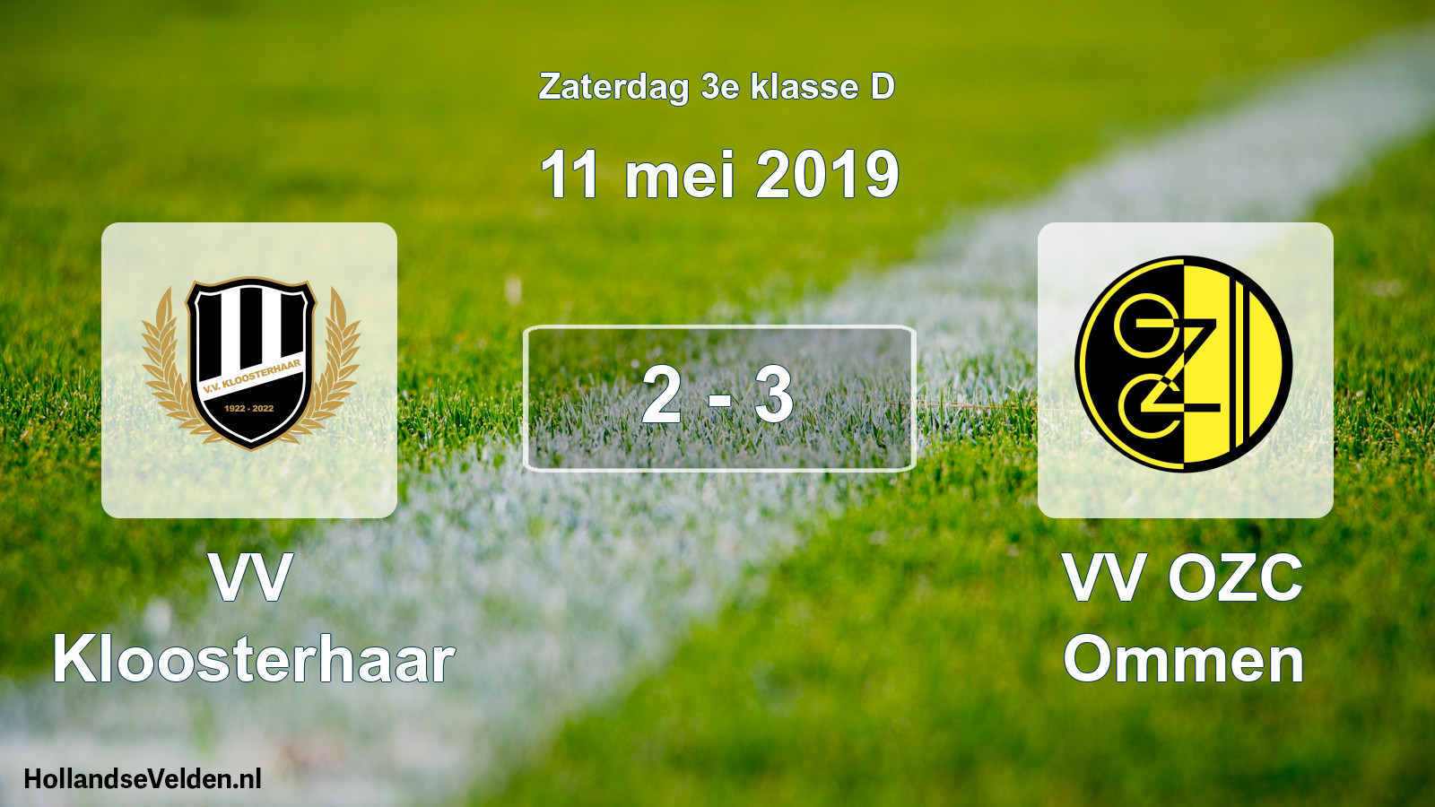 Total number of matches played: VV Kloosterhaar - VV OZC Ommen 2 - 3 (11 May 2019)
