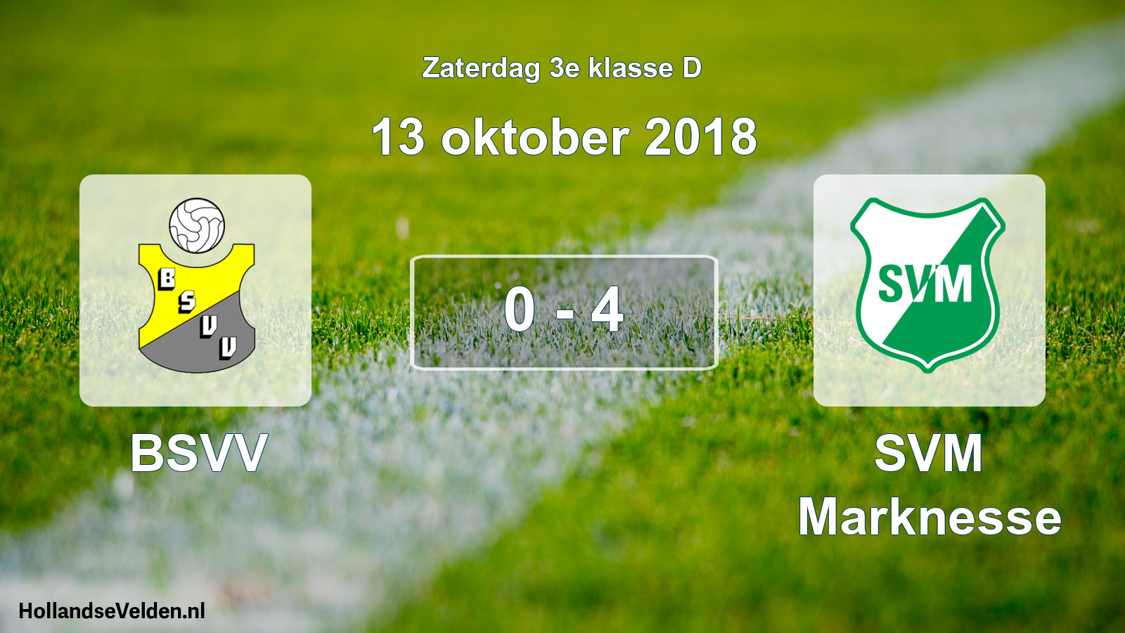 Total number of matches played: BSVV - SVM Marknesse 0 - 4 (13 October 2018)