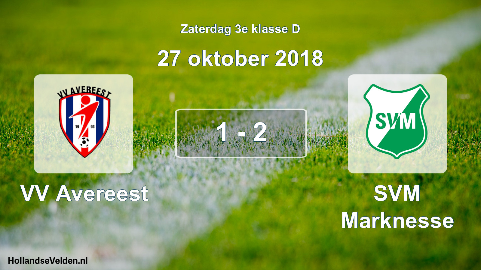 Total number of matches played: VV Avereest - SVM Marknesse 1 - 2 (27 October 2018)