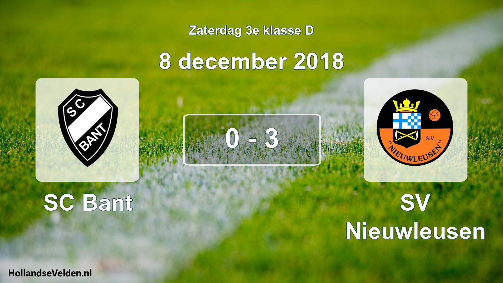 Total number of matches played: SC Bant - SV Nieuwleusen 0 - 3 (8 December 2018)