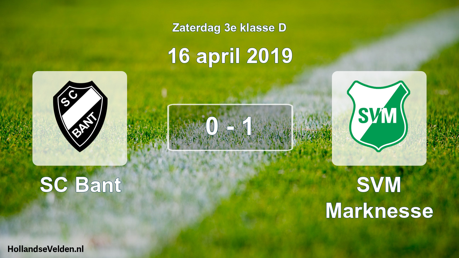 Total number of matches played: SC Bant - SVM Marknesse 0 - 1 (16 April 2019)