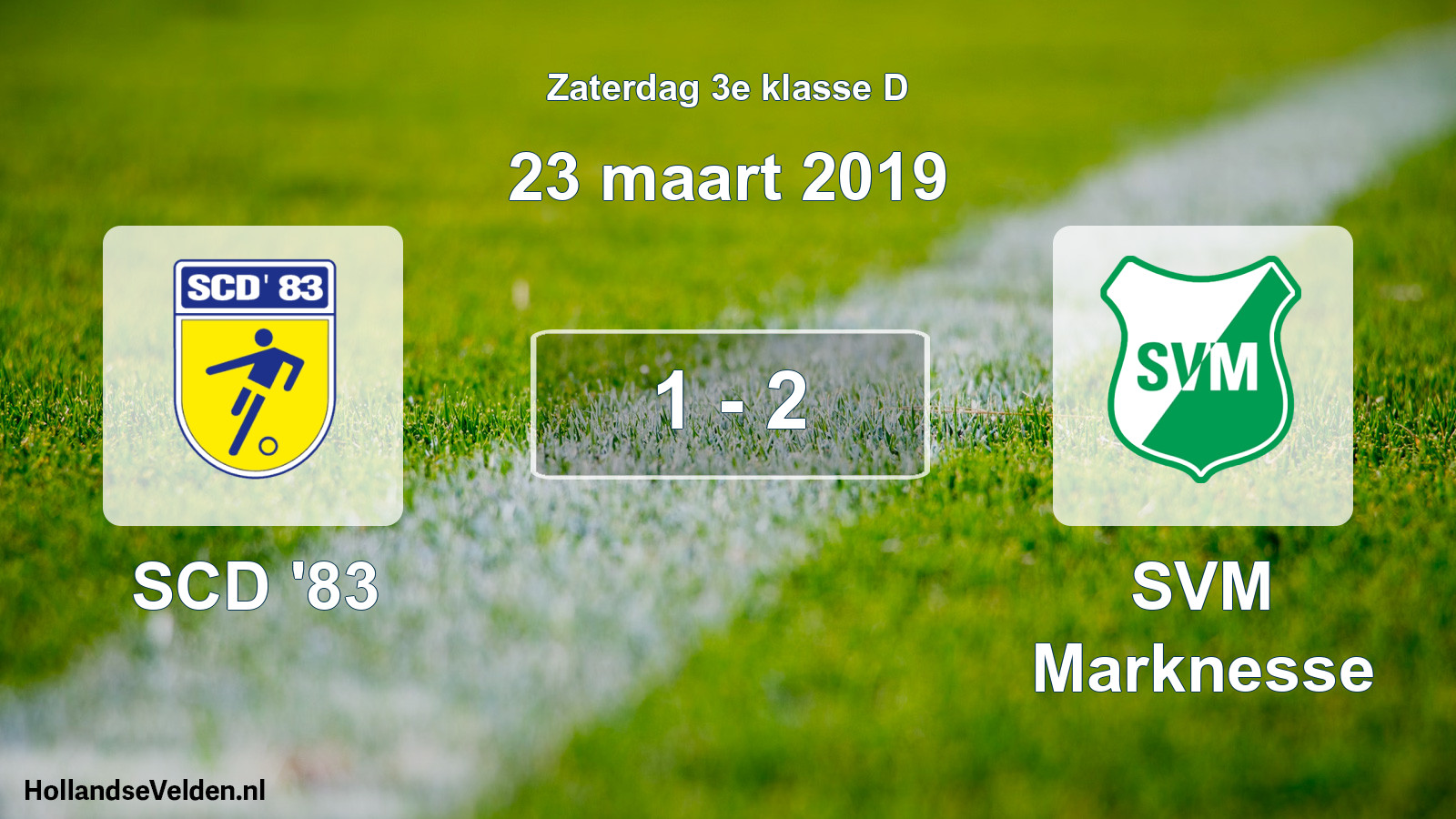 Total number of matches played: SCD '83 - SVM Marknesse 1 - 2 (23 March 2019)