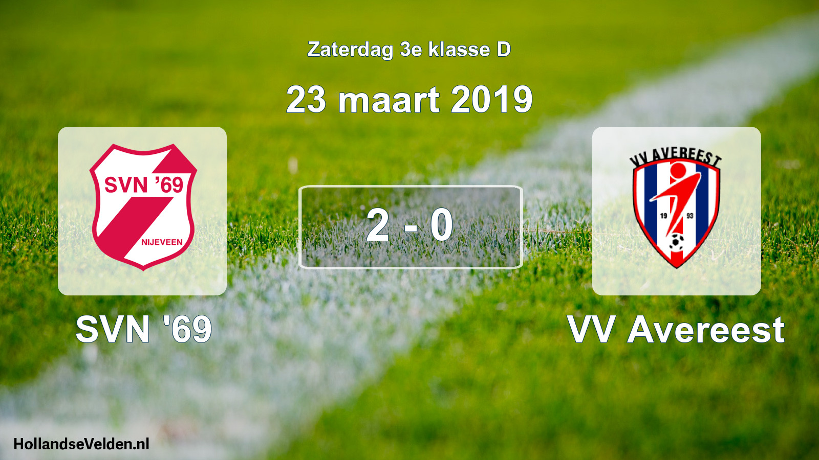 Total number of matches played: SVN '69 - VV Avereest 2 - 0 (23 March 2019)