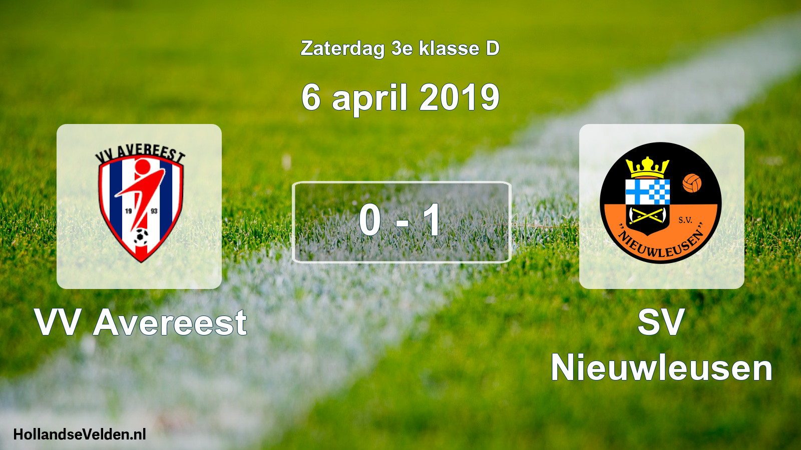 Total number of matches played: VV Avereest - SV Nieuwleusen 0 - 1 (6 April 2019)