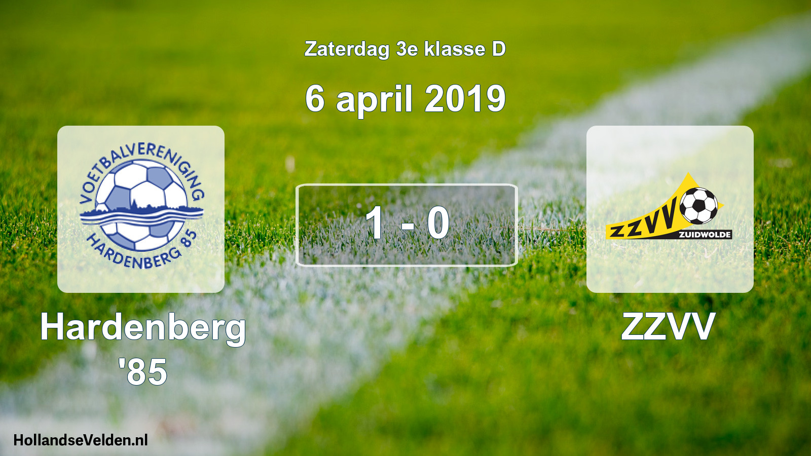 Total number of matches played: Hardenberg '85 - ZZVV 1 - 0 (6 April 2019)