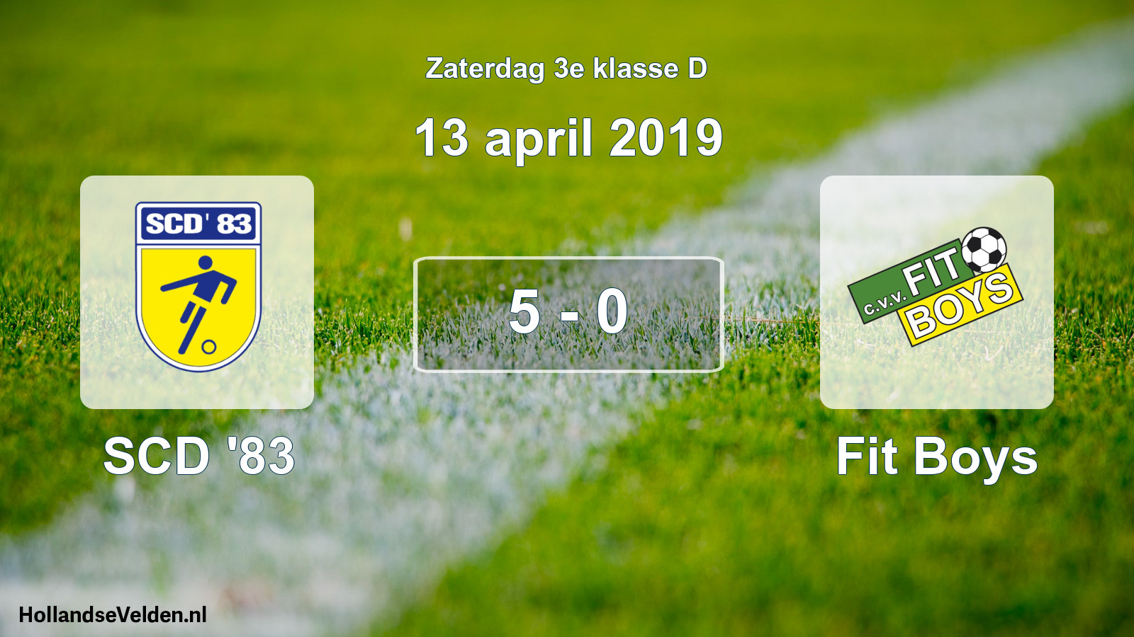Total number of matches played: SCD '83 - Fit Boys 5 - 0 (13 April 2019)
