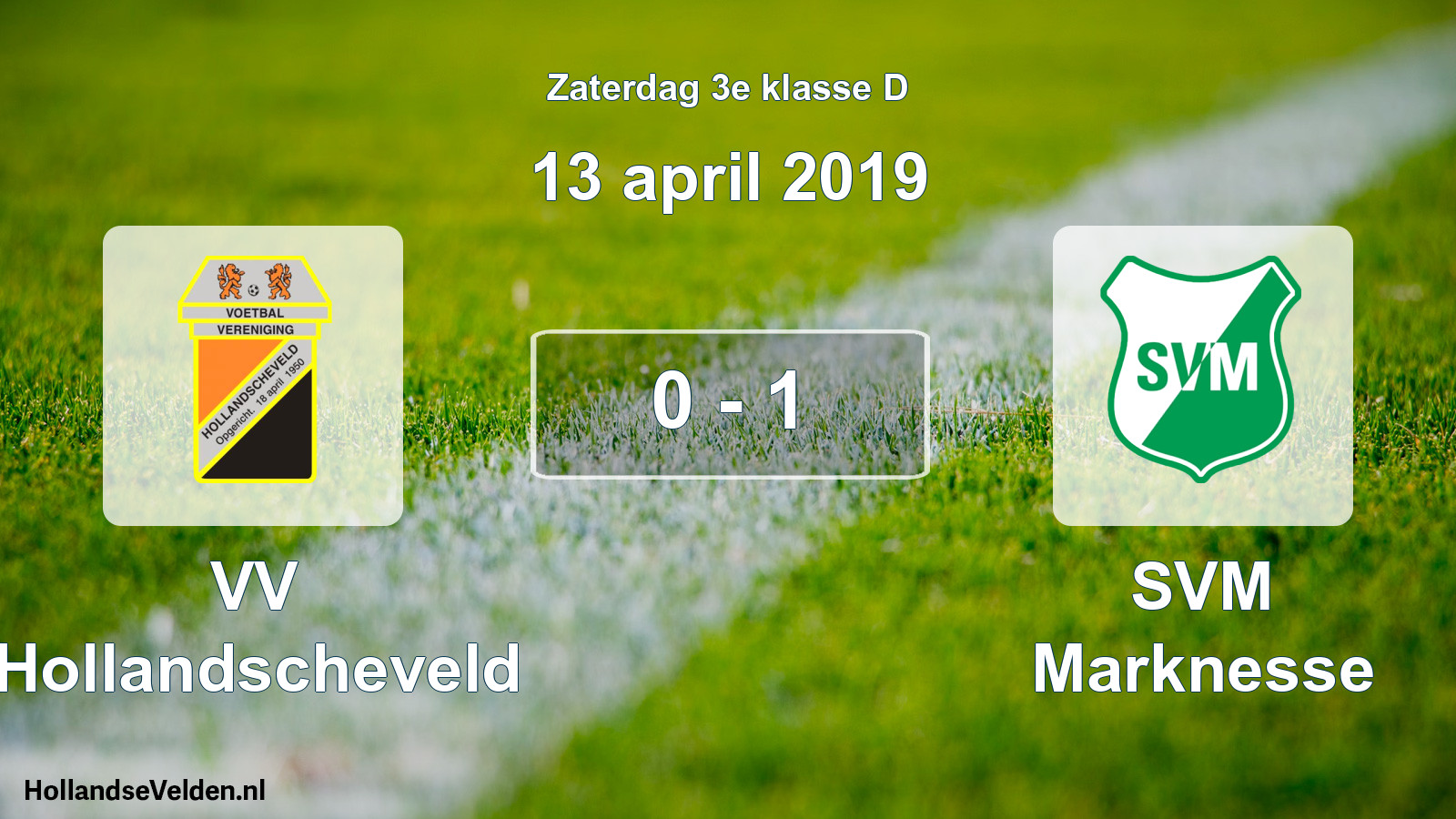 Total number of matches played: VV Hollandscheveld - SVM Marknesse 0 - 1 (13 April 2019)