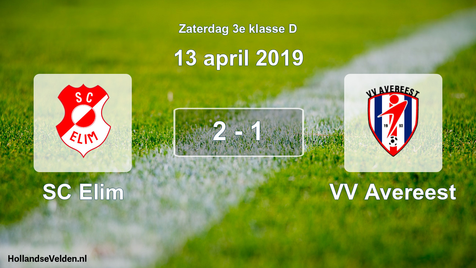 Total number of matches played: SC Elim - VV Avereest 2 - 1 (13 April 2019)