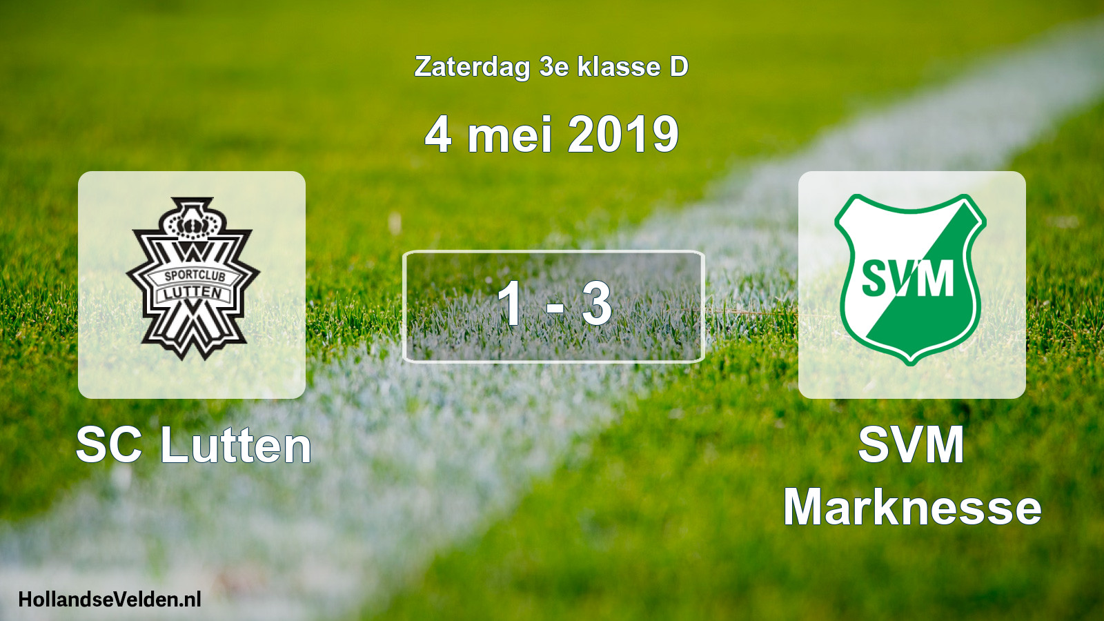Total number of matches played: SC Lutten - SVM Marknesse 1 - 3 (4 May 2019)