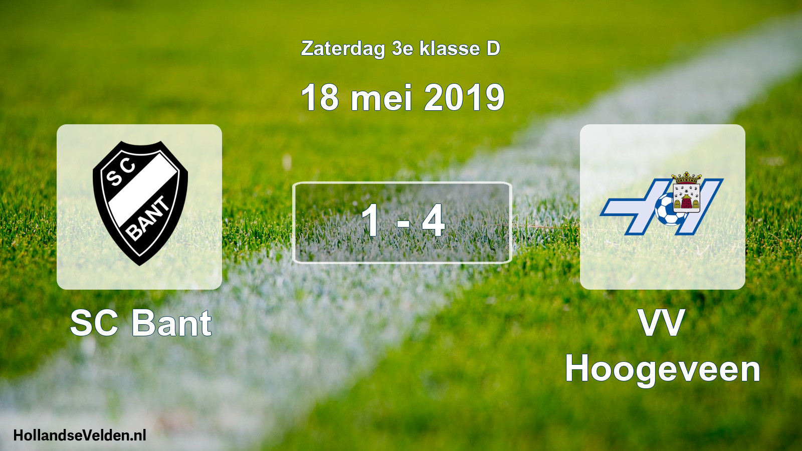 Total number of matches played: SC Bant - VV Hoogeveen 1 - 4 (18 May 2019)