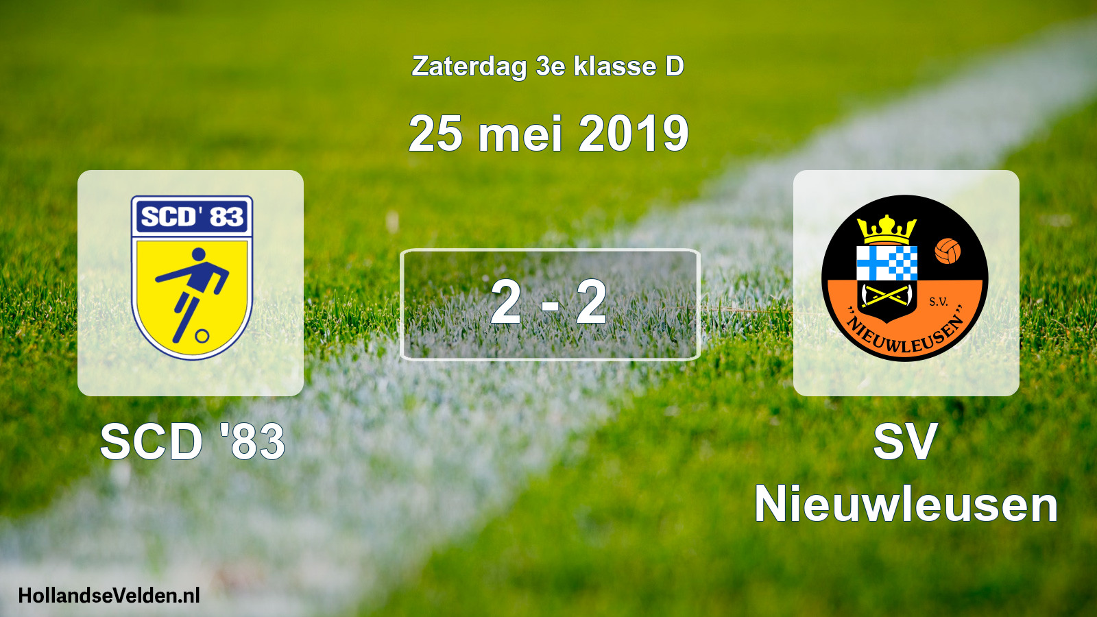 Total number of matches played: SCD '83 - SV Nieuwleusen 2 - 2 (25 May 2019)