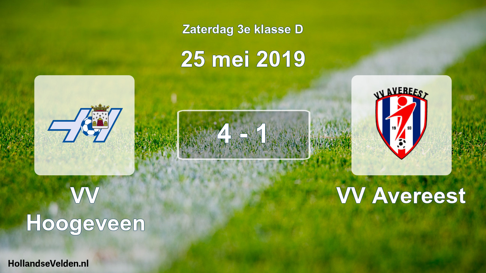 Total number of matches played: VV Hoogeveen - VV Avereest 4 - 1 (25 May 2019)