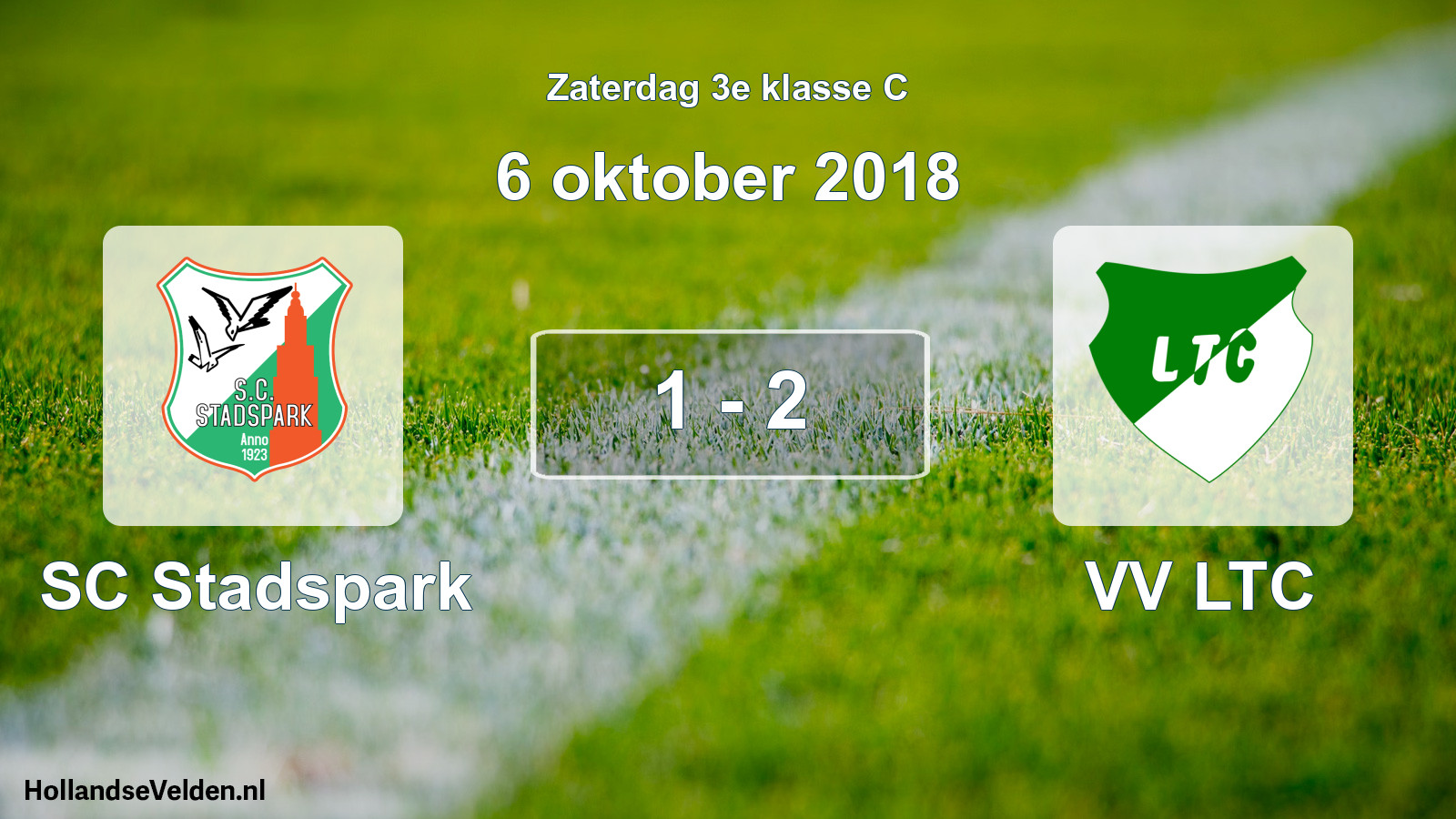 Total number of matches played: SC Stadspark - VV LTC 1 - 2 (6 October 2018)