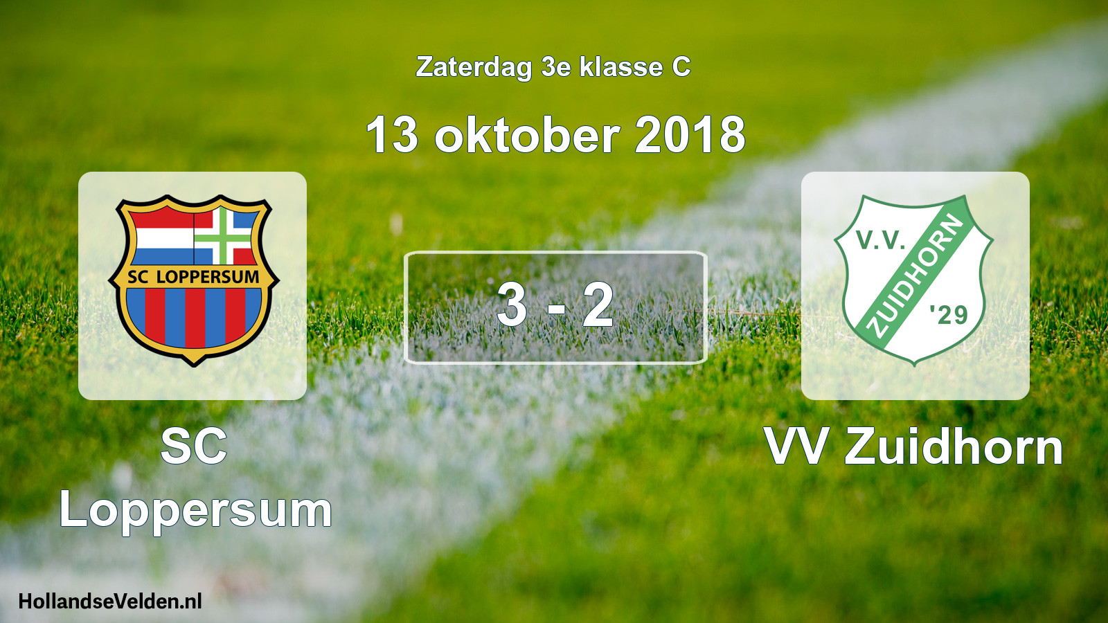 Total number of matches played: SC Loppersum - VV Zuidhorn 3 - 2 (13 October 2018)