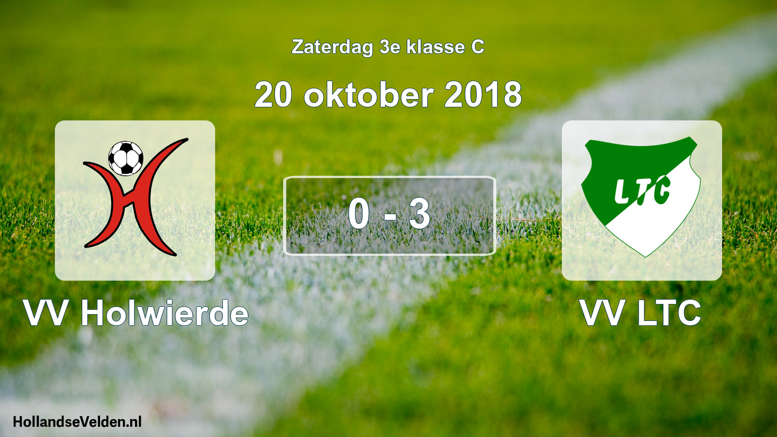 Total number of matches played: VV Holwierde - VV LTC 0 - 3 (20 October 2018)