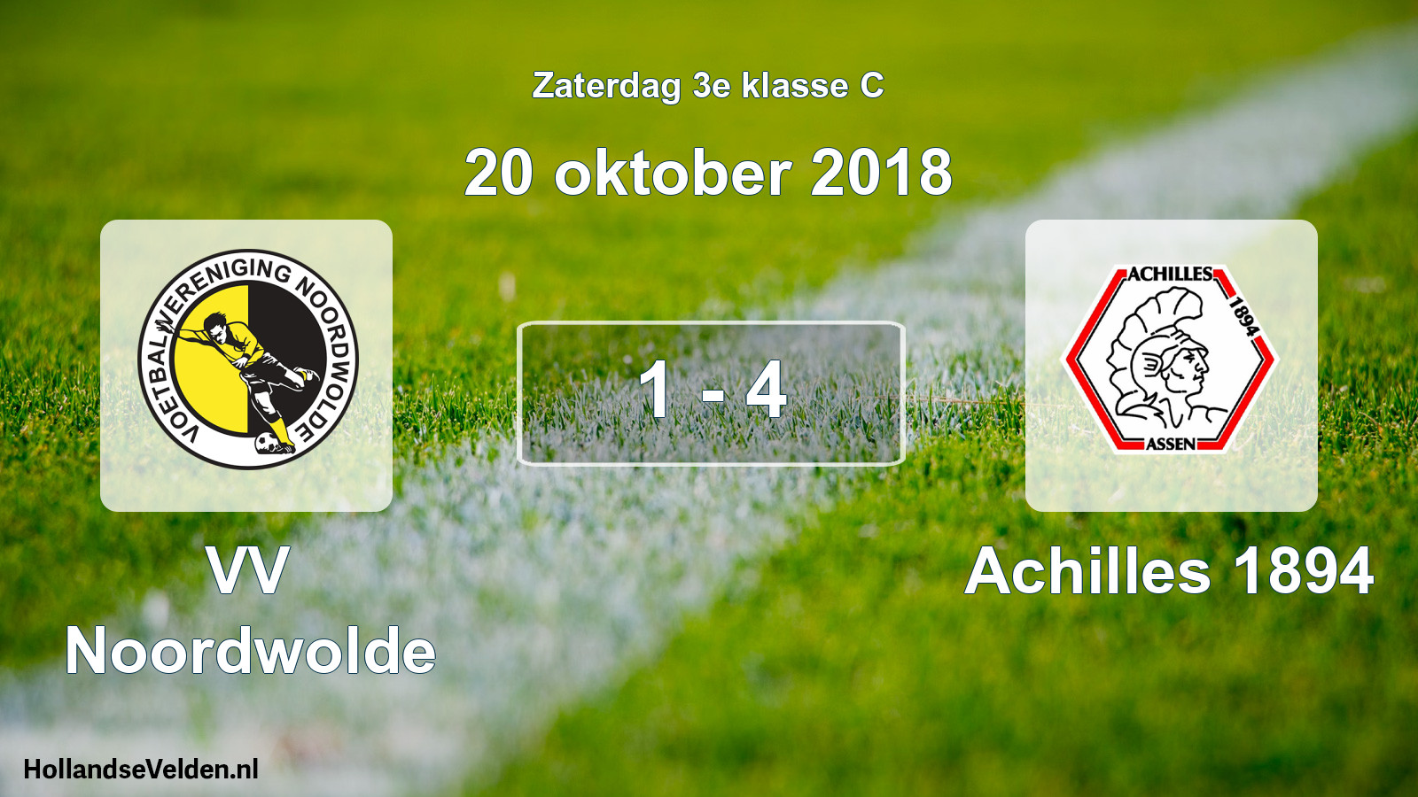 Total number of matches played: VV Noordwolde - Achilles 1894 1 - 4 (20 October 2018)