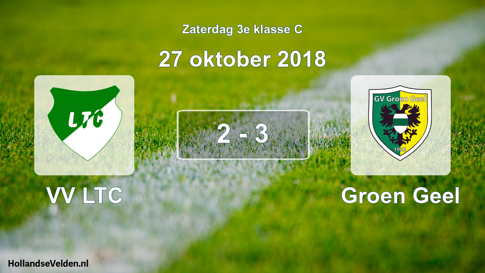 Total number of matches played: VV LTC - Groen Geel 2 - 3 (27 October 2018)