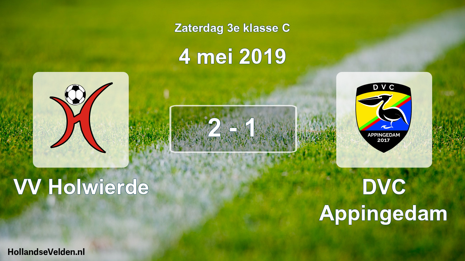 Total number of matches played: VV Holwierde - DVC Appingedam 2 - 1 (4 May 2019)