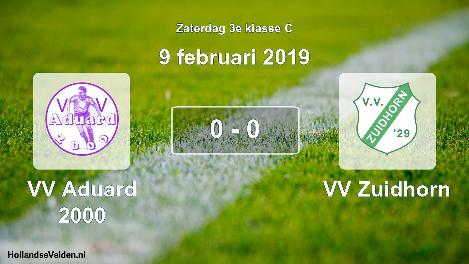 Total number of matches played: VV Aduard 2000 - VV Zuidhorn 0 - 0 (9 February 2019)