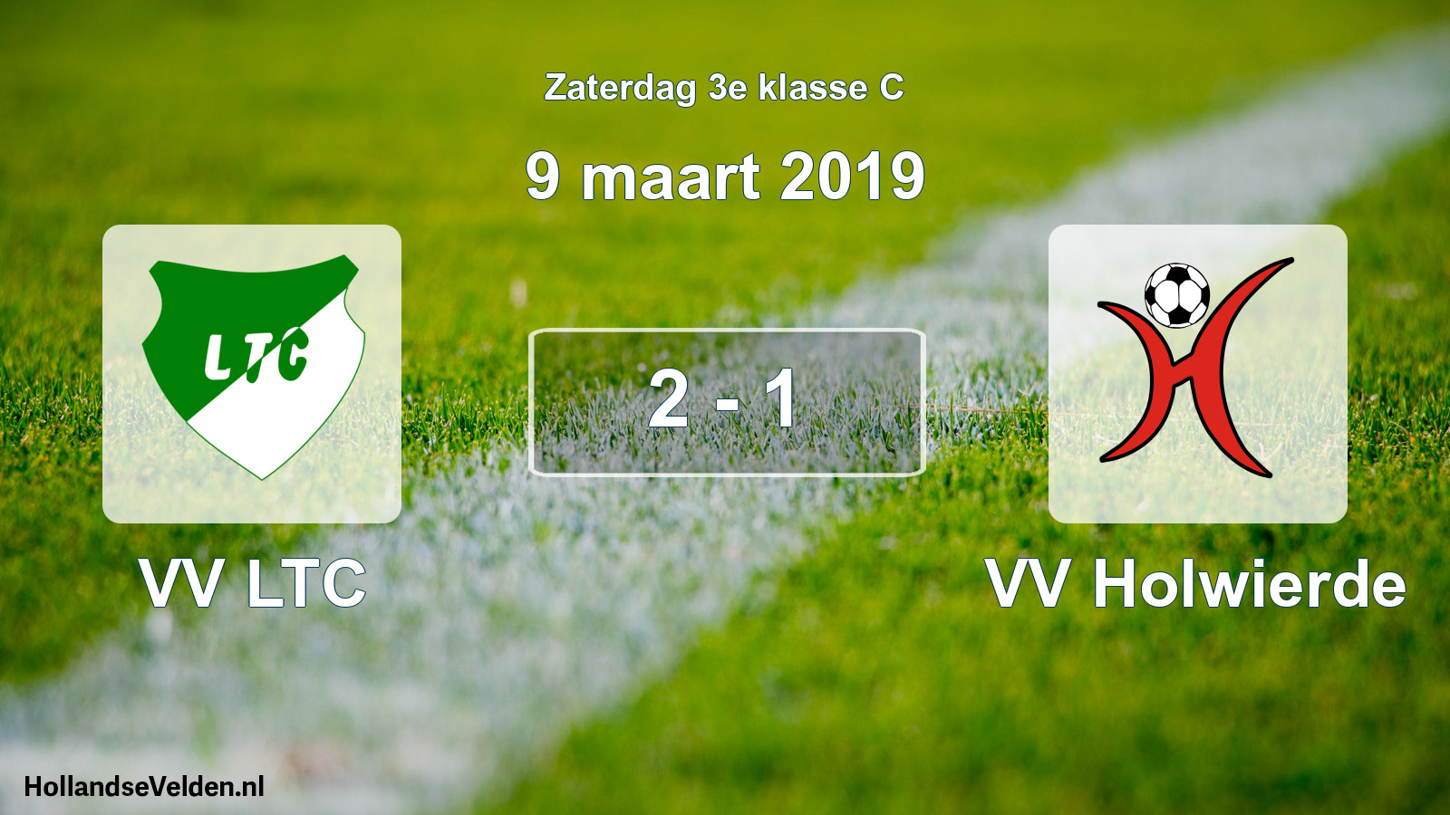 Total number of matches played: VV LTC - VV Holwierde 2 - 1 (9 March 2019)