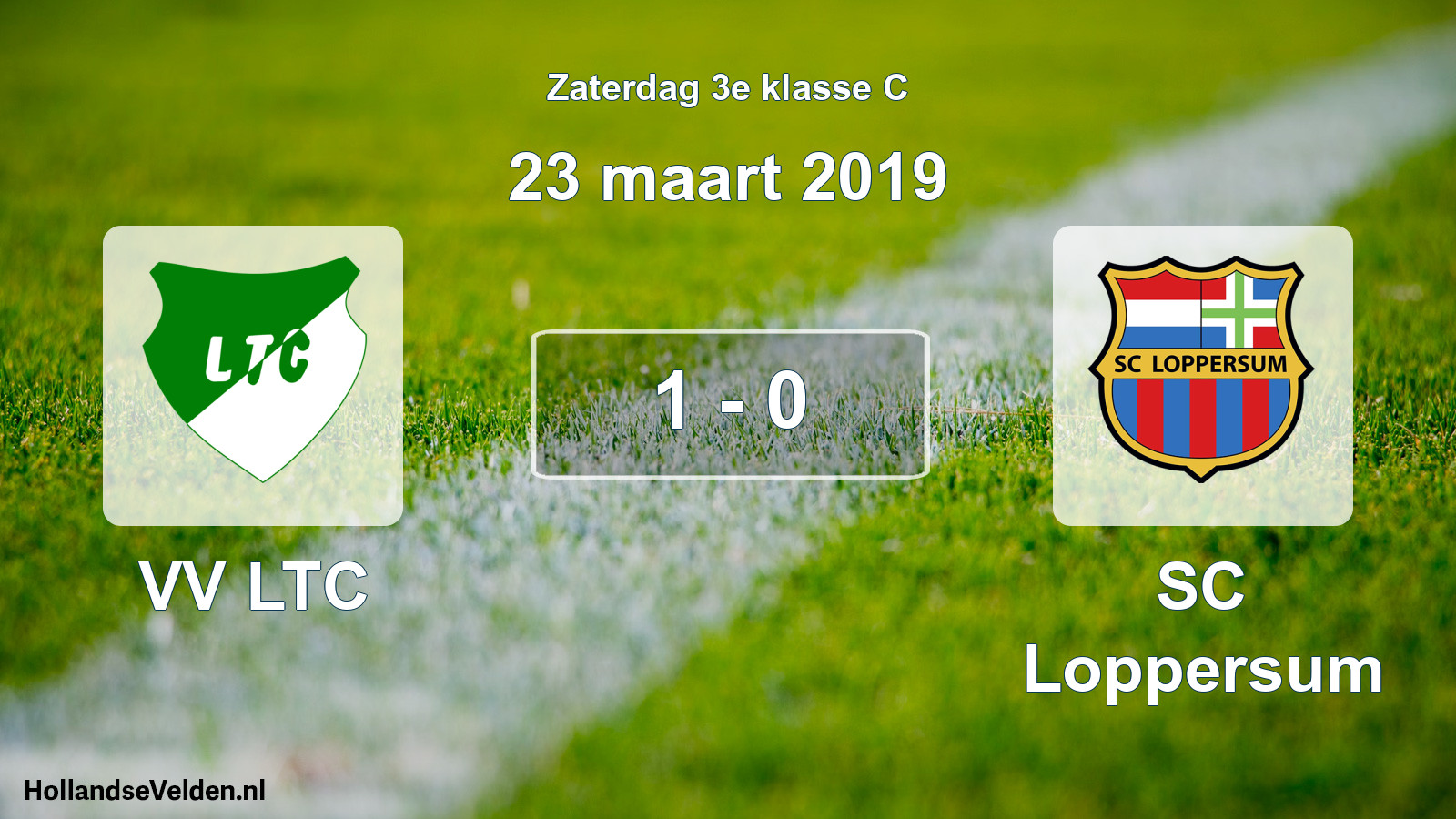 Total number of matches played: VV LTC - SC Loppersum 1 - 0 (23 March 2019)