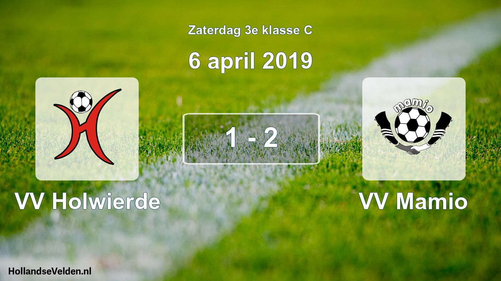 Total number of matches played: VV Holwierde - VV Mamio 1 - 2 (6 April 2019)