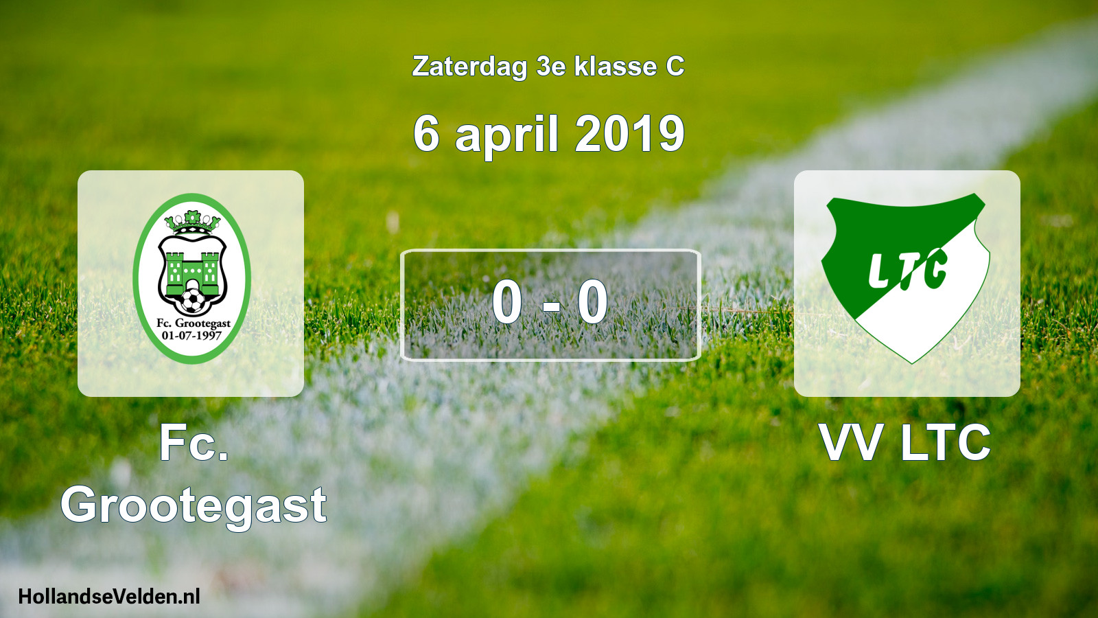 Total number of matches played: Fc. Grootegast - VV LTC 0 - 0 (6 April 2019)