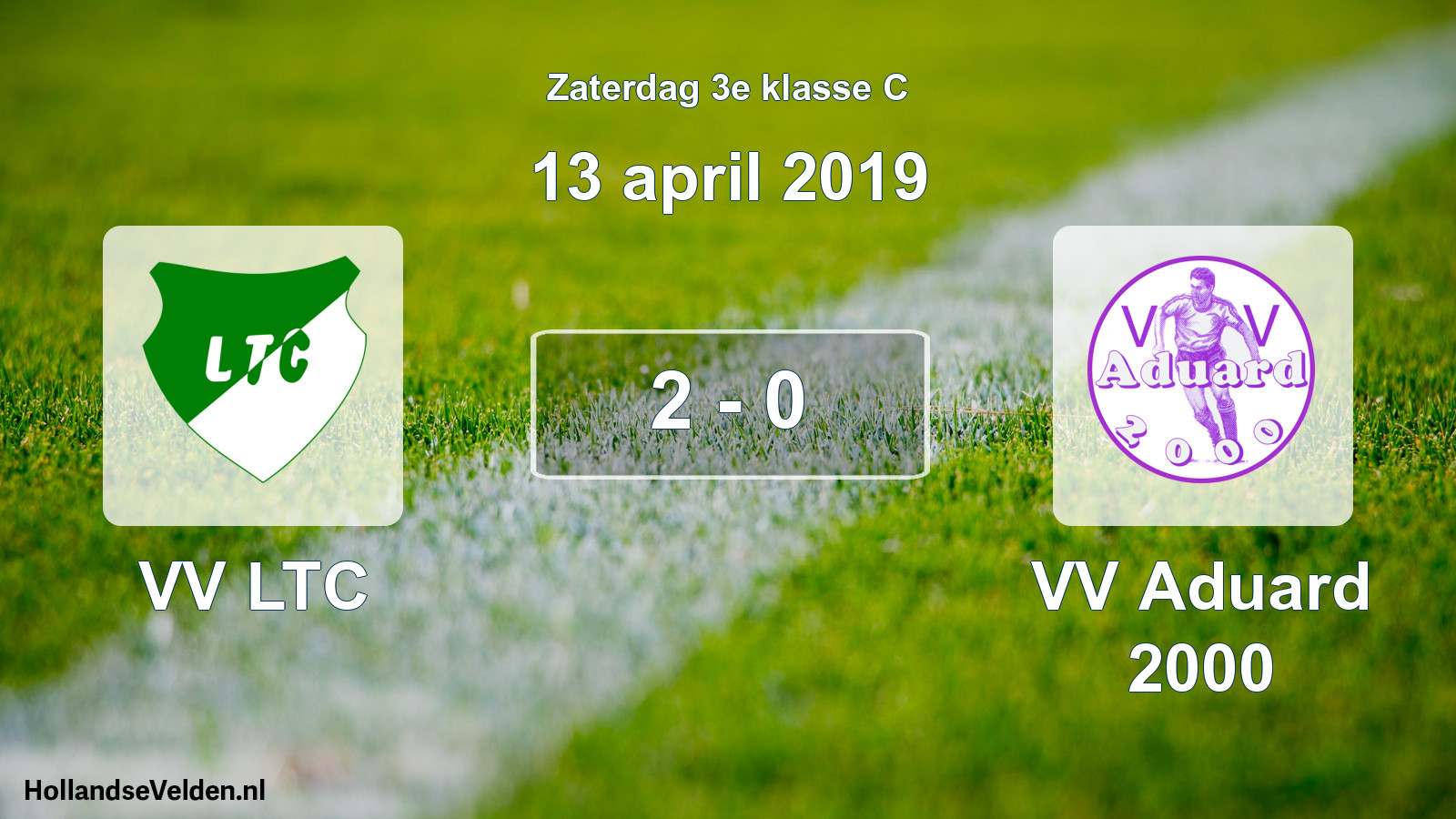 Total number of matches played: VV LTC - VV Aduard 2000 2 - 0 (13 April 2019)