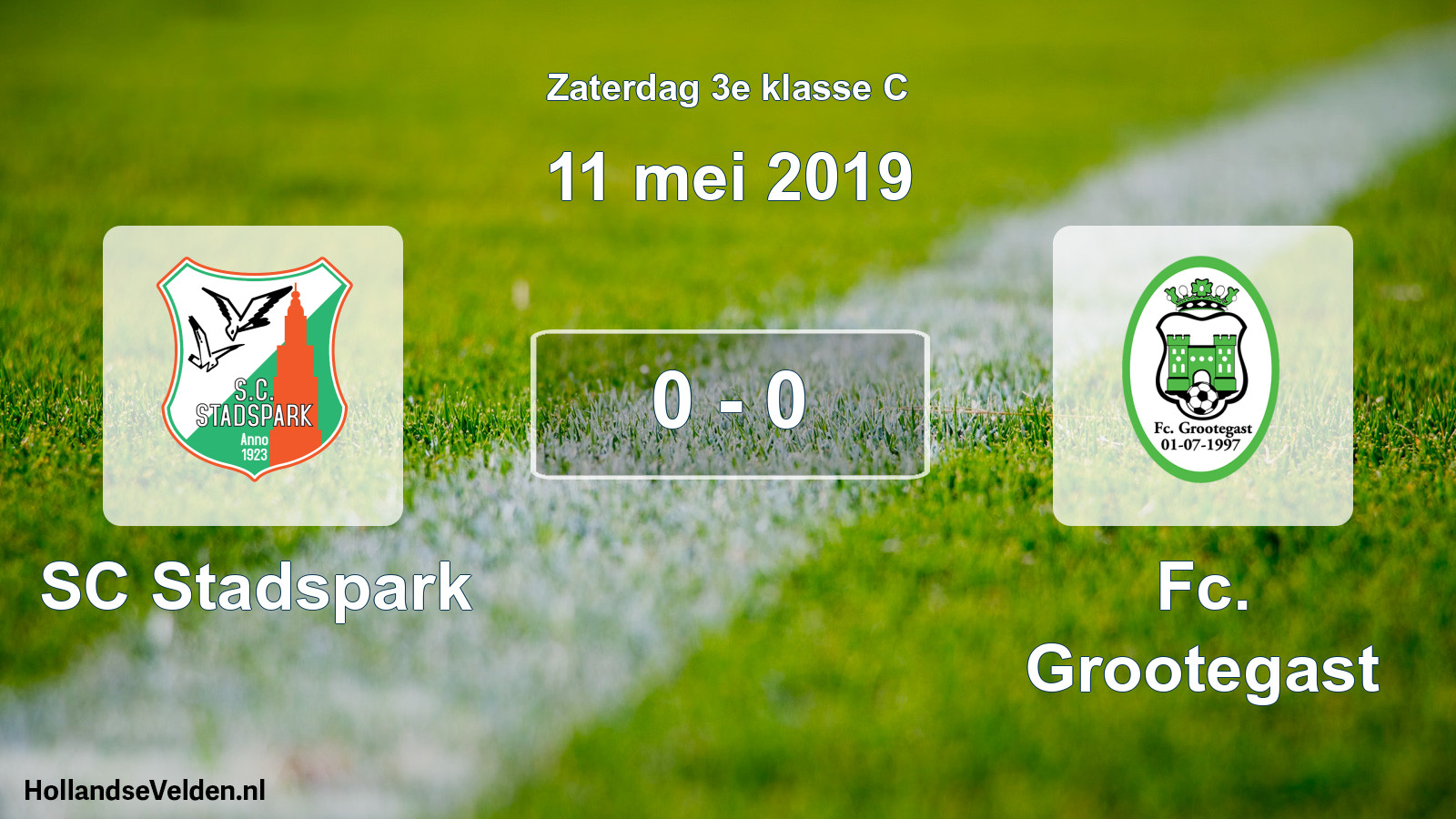 Total number of matches played: SC Stadspark - Fc. Grootegast 0 - 0 (11 May 2019)