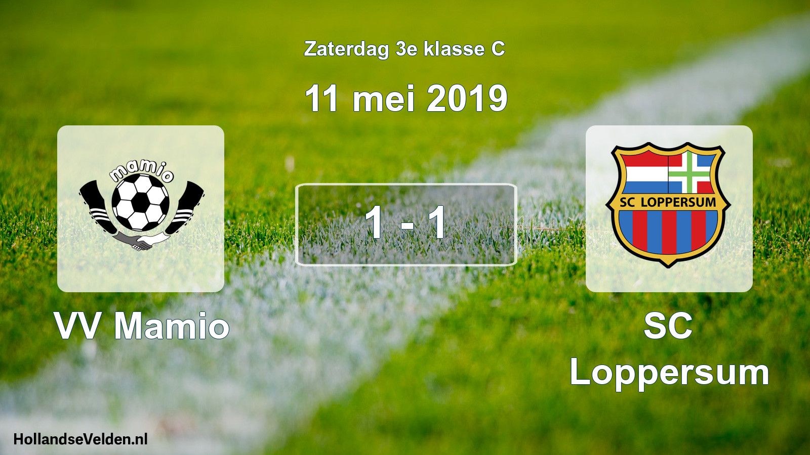 Total number of matches played: VV Mamio - SC Loppersum 1 - 1 (11 May 2019)