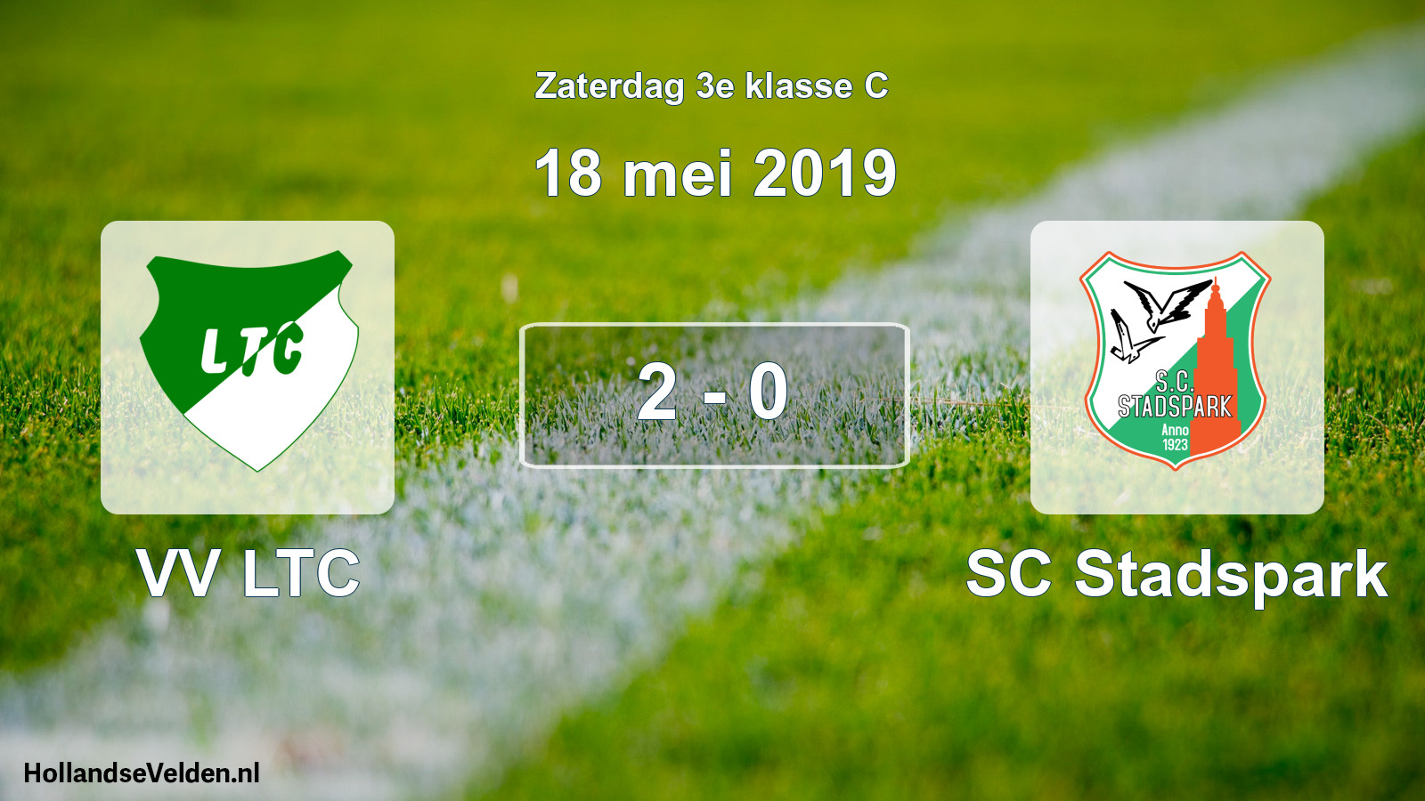 Total number of matches played: VV LTC - SC Stadspark 2 - 0 (18 May 2019)