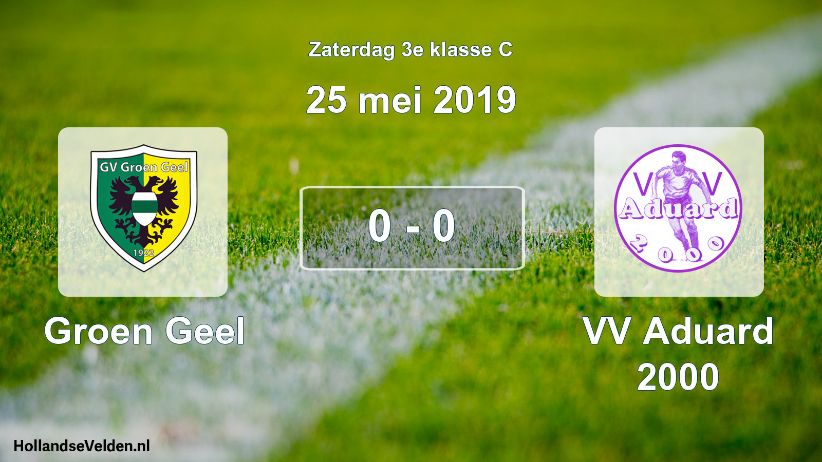Total number of matches played: Groen Geel - VV Aduard 2000 0 - 0 (25 May 2019)