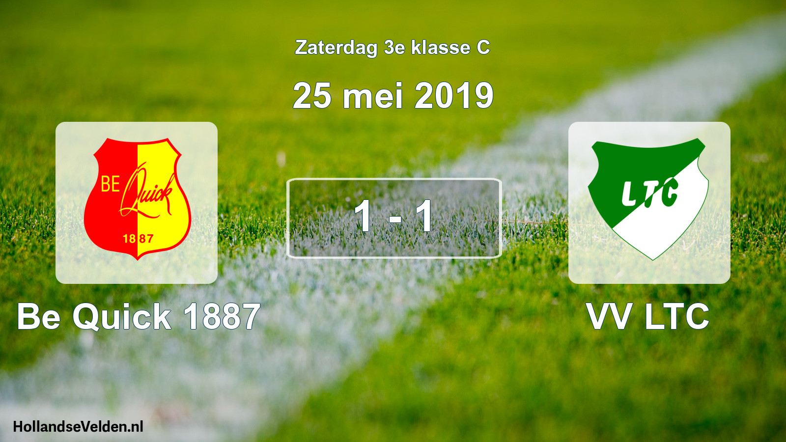 Total number of matches played: Be Quick 1887 - VV LTC 1 - 1 (25 May 2019)