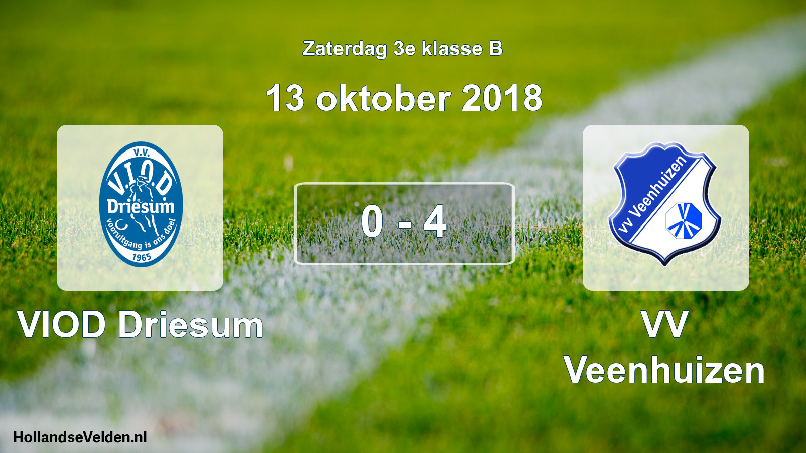 Total number of matches played: VIOD Driesum - VV Veenhuizen 0 - 4 (13 October 2018)