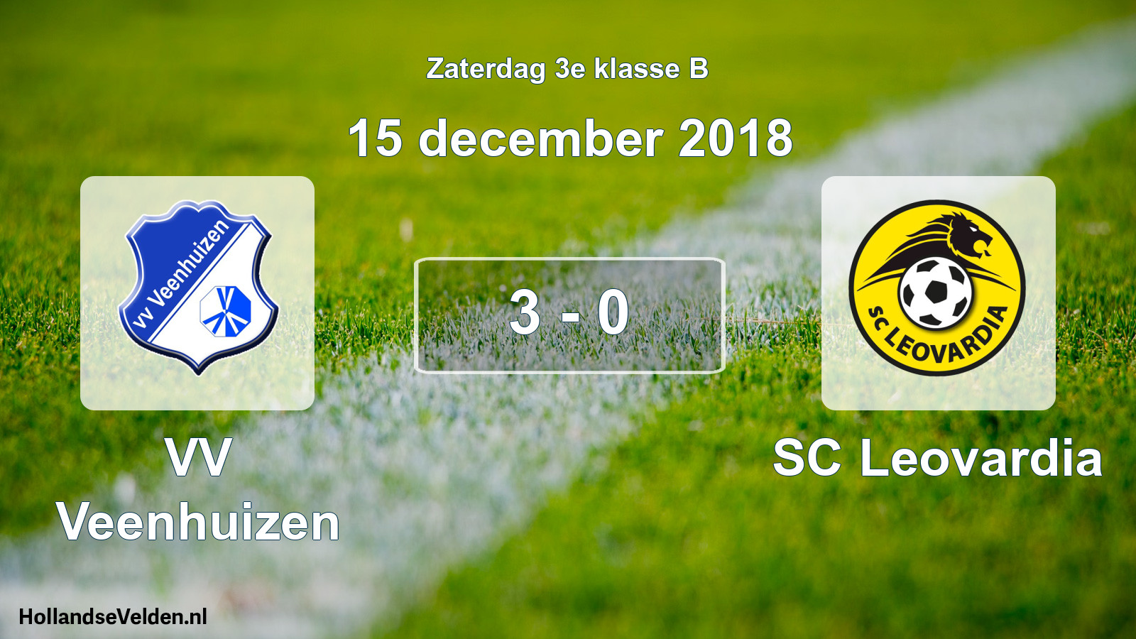 Total number of matches played: VV Veenhuizen - SC Leovardia 3 - 0 (15 December 2018)