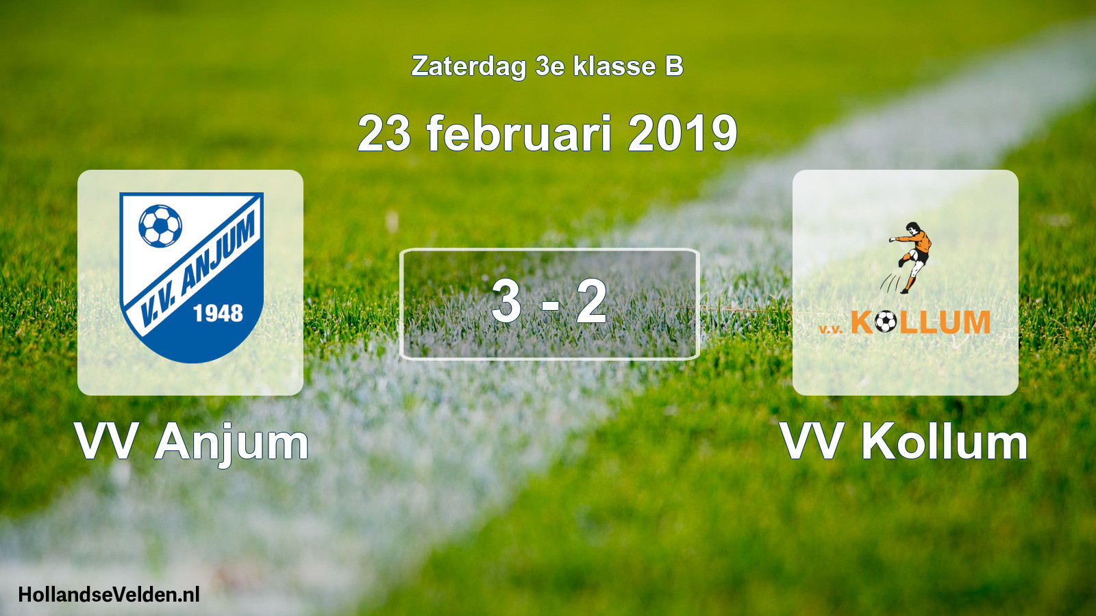 Total number of matches played: VV Anjum - VV Kollum 3 - 2 (23 February 2019)