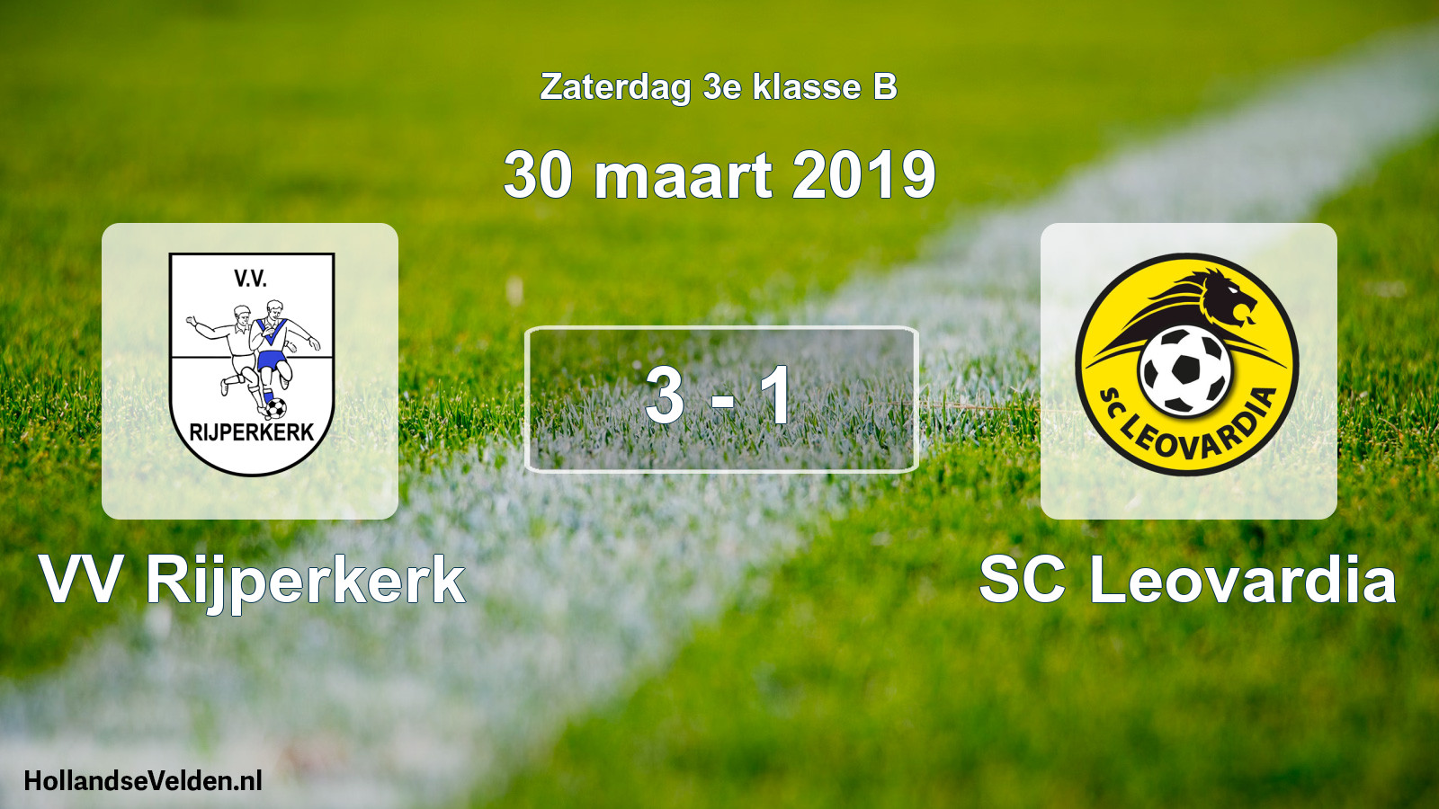 Total number of matches played: VV Rijperkerk - SC Leovardia 3 - 1 (30 March 2019)