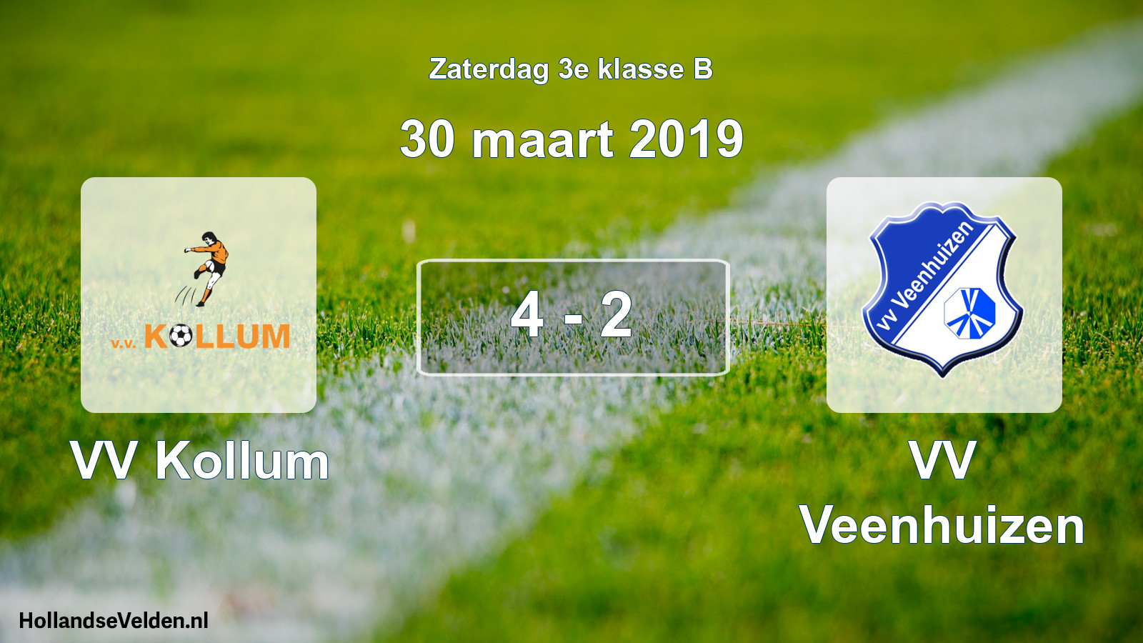 Total number of matches played: VV Kollum - VV Veenhuizen 4 - 2 (30 March 2019)