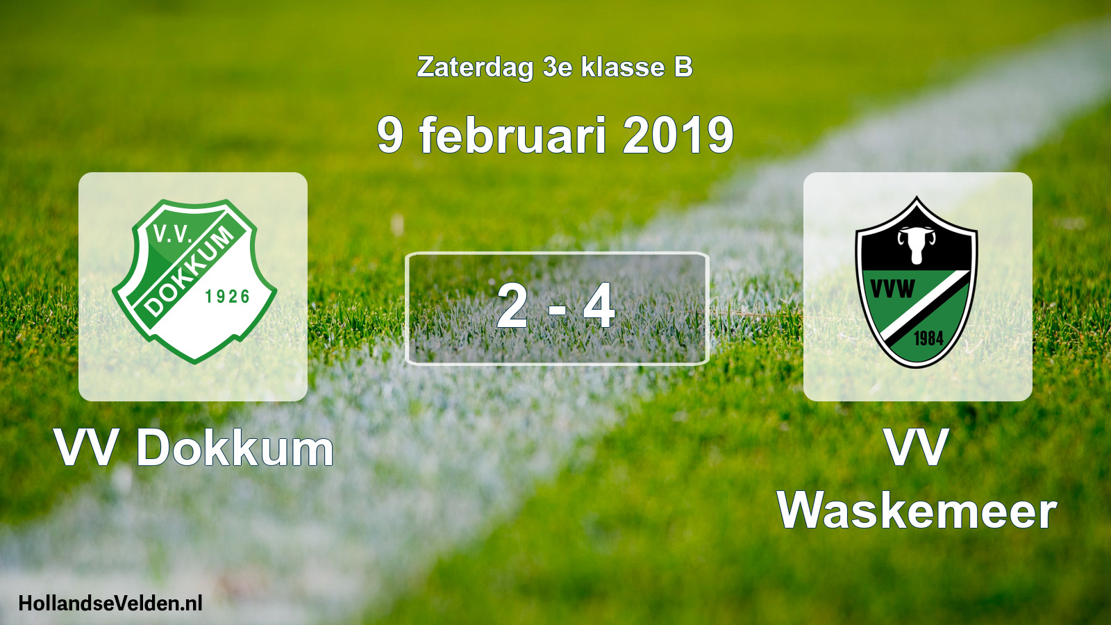 Total number of matches played: VV Dokkum - VV Waskemeer 2 - 4 (9 February 2019)