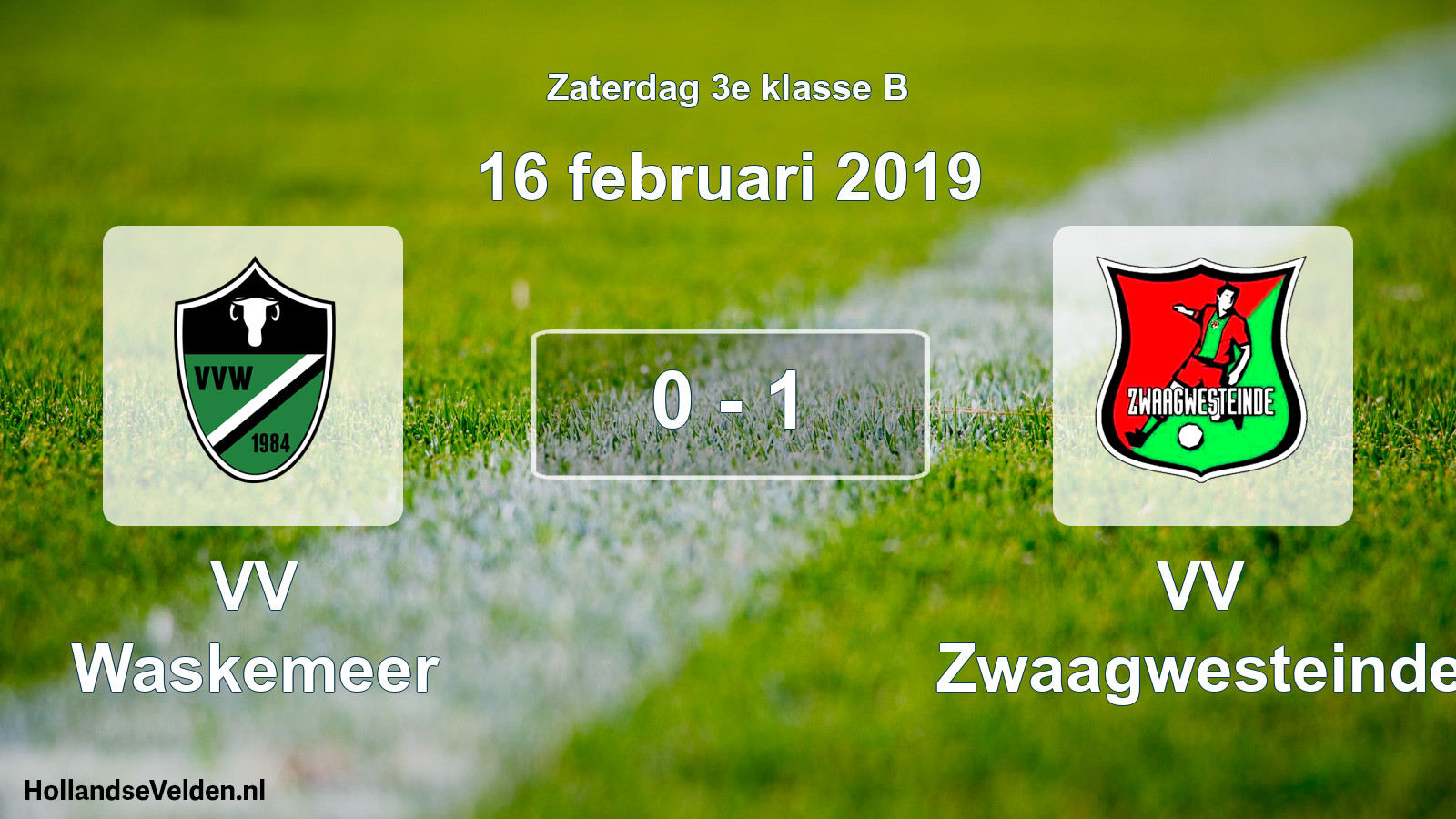 Total number of matches played: VV Waskemeer - VV Zwaagwesteinde 0 - 1 (16 February 2019)