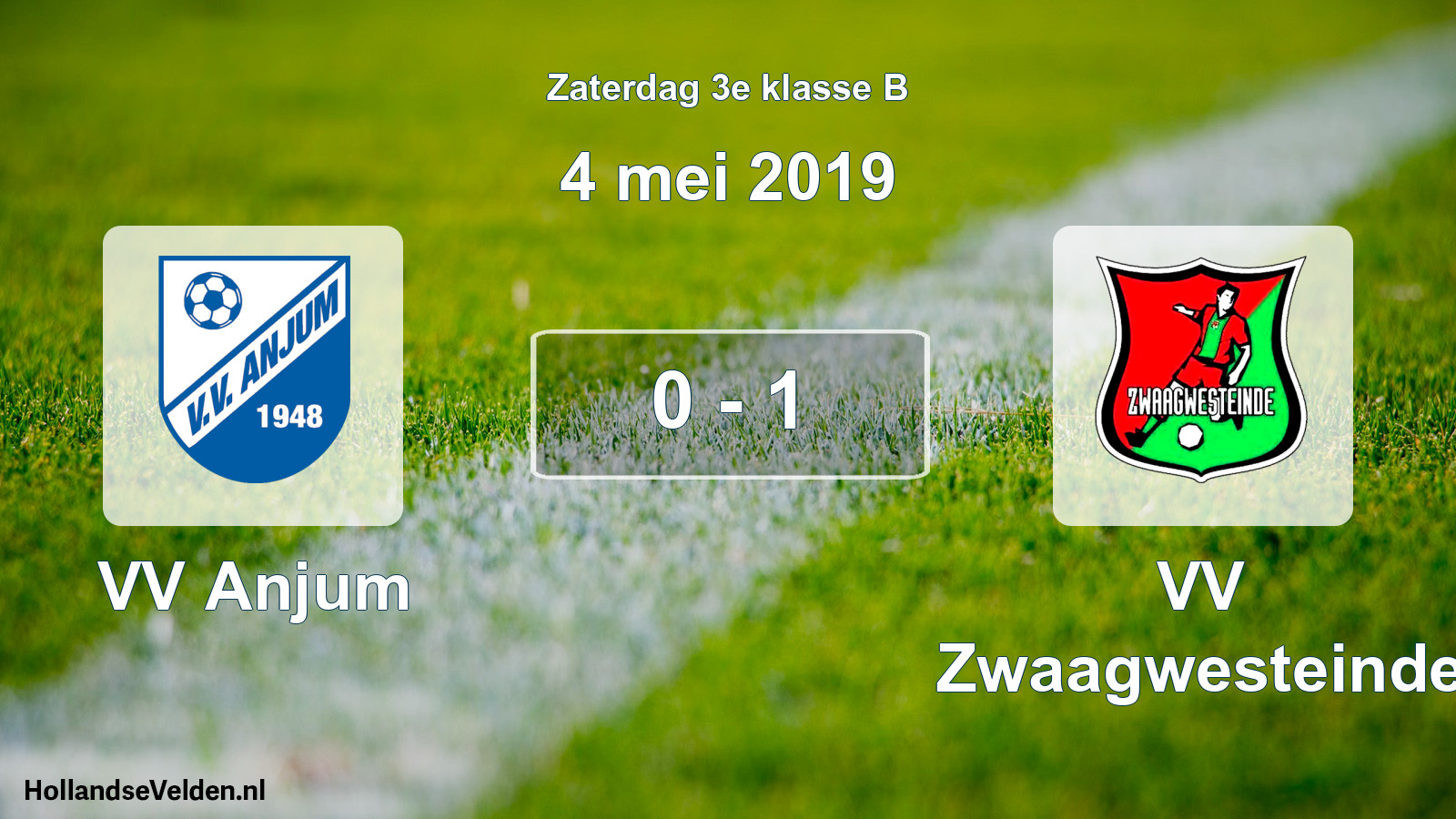 Total number of matches played: VV Anjum - VV Zwaagwesteinde 0 - 1 (4 May 2019)