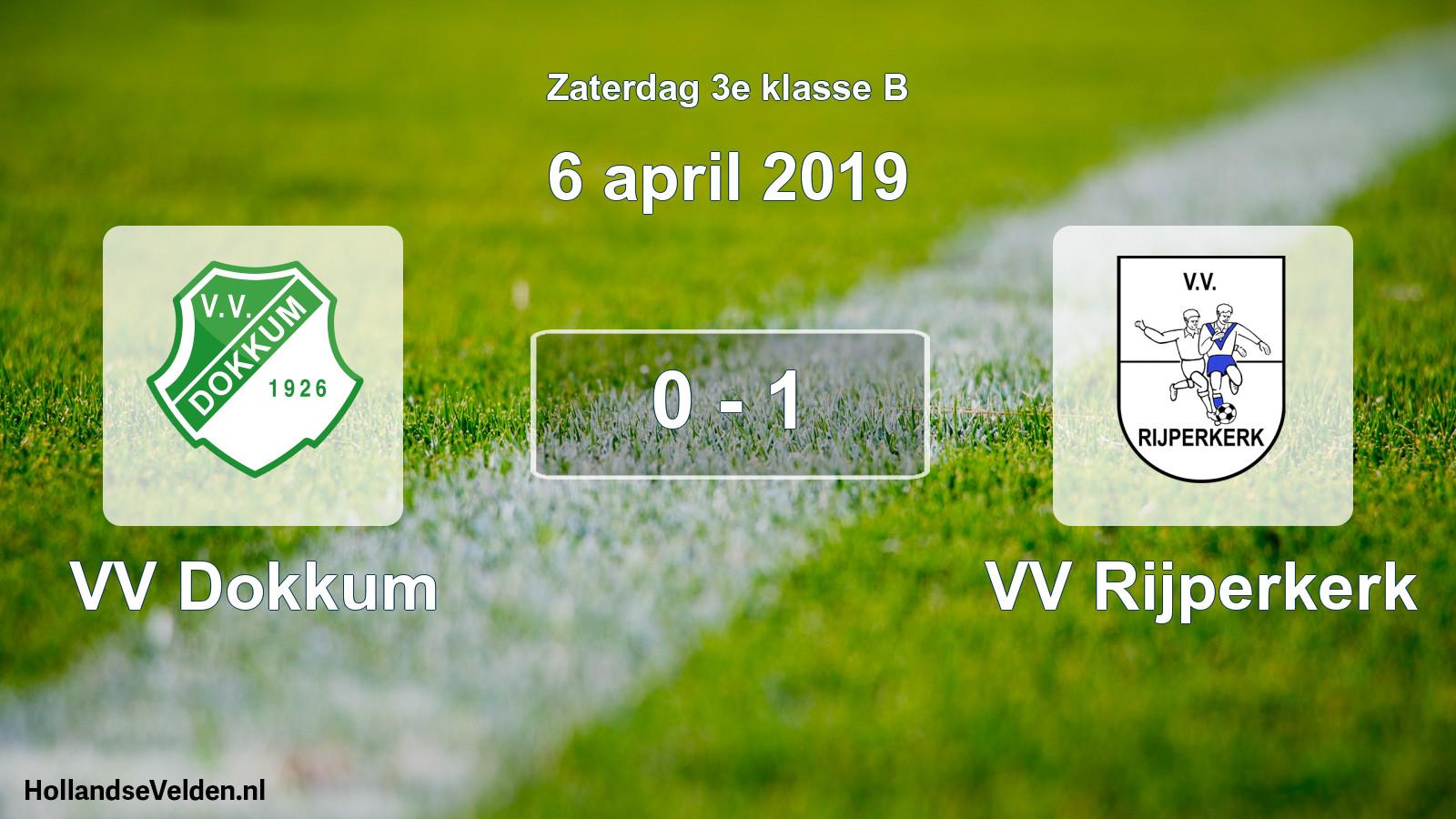 Total number of matches played: VV Dokkum - VV Rijperkerk 0 - 1 (6 April 2019)