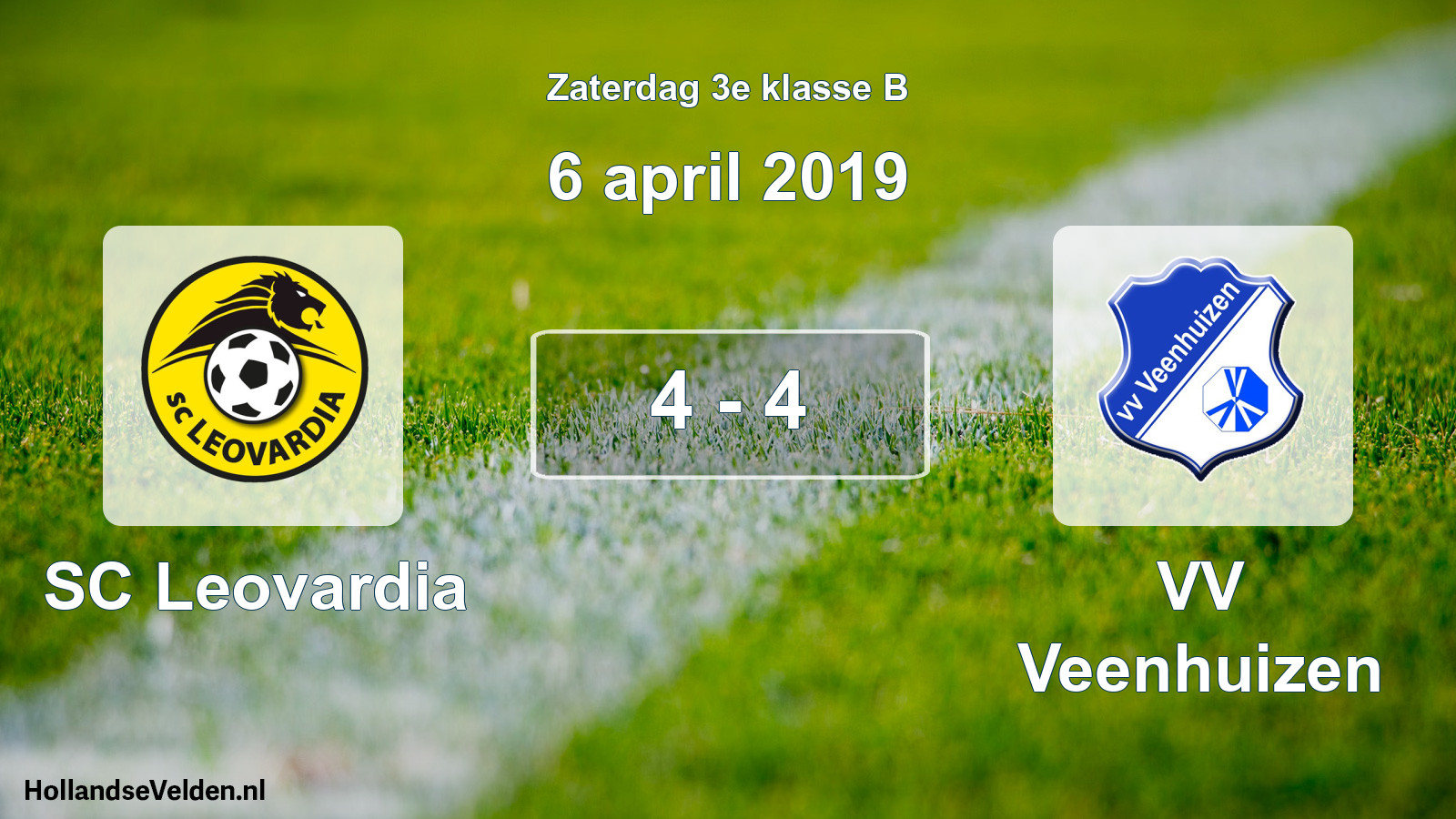 Total number of matches played: SC Leovardia - VV Veenhuizen 4 - 4 (6 April 2019)
