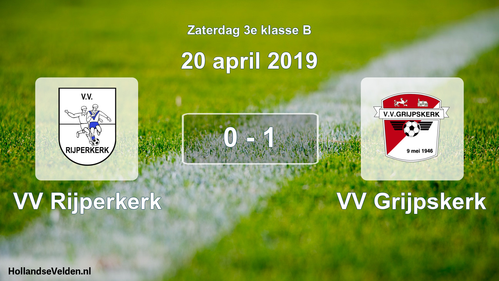 Total number of matches played: VV Rijperkerk - VV Grijpskerk 0 - 1 (20 April 2019)