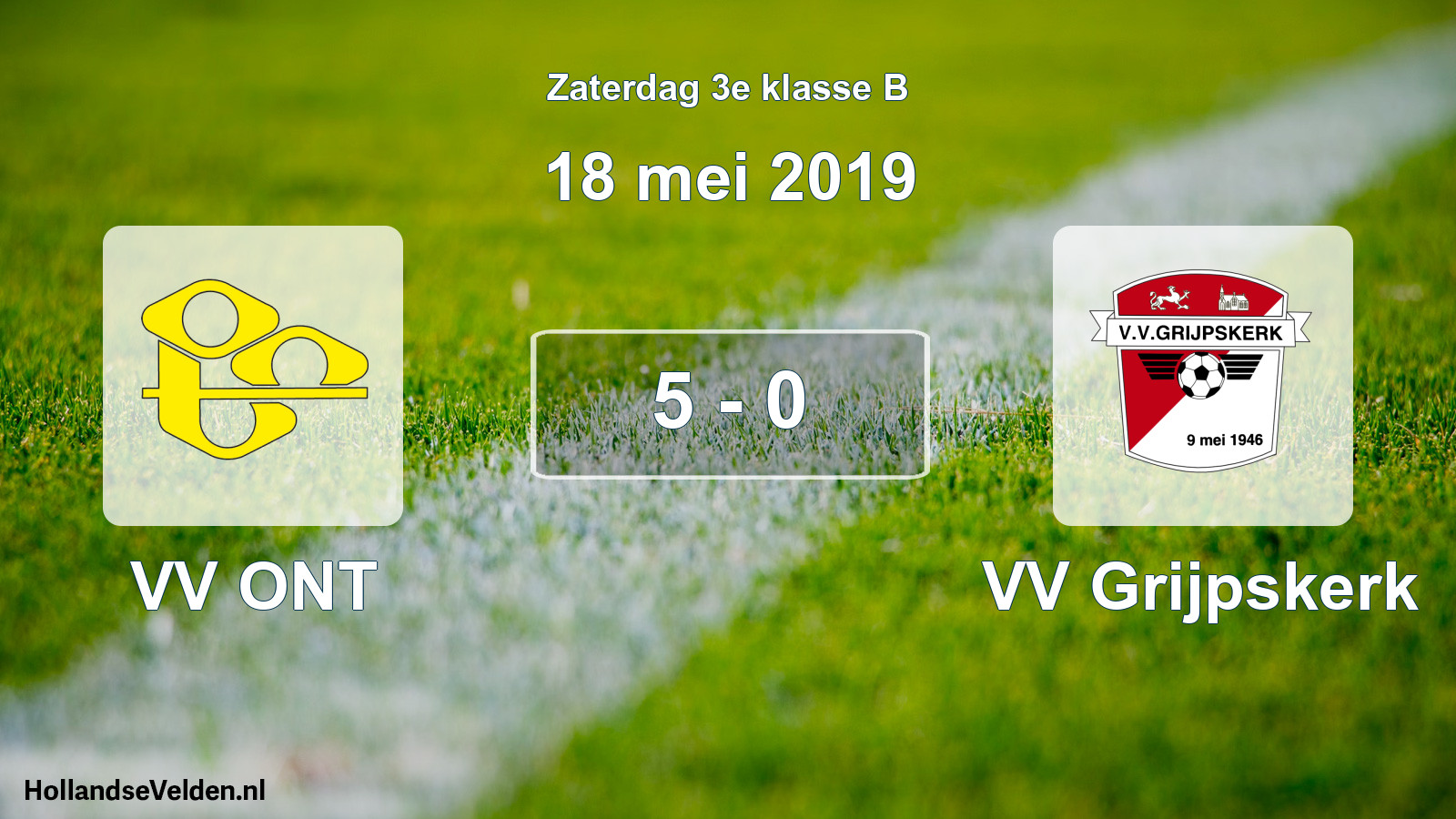 Total number of matches played: VV ONT - VV Grijpskerk 5 - 0 (18 May 2019)