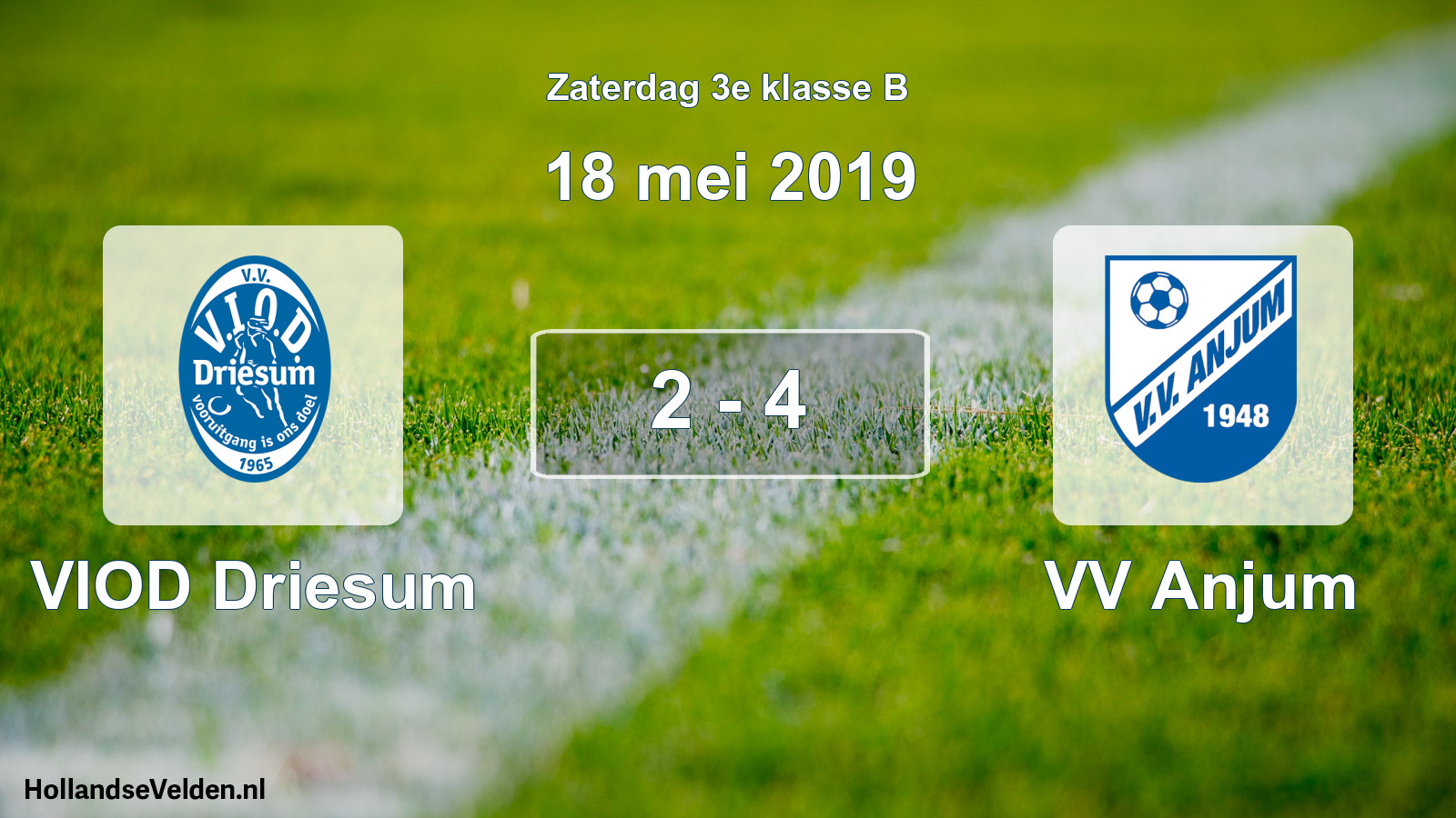 Total number of matches played: VIOD Driesum - VV Anjum 2 - 4 (18 May 2019)