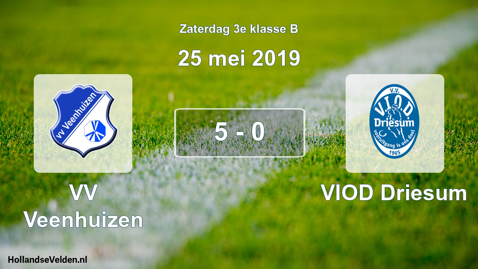 Total number of matches played: VV Veenhuizen - VIOD Driesum 5 - 0 (25 May 2019)