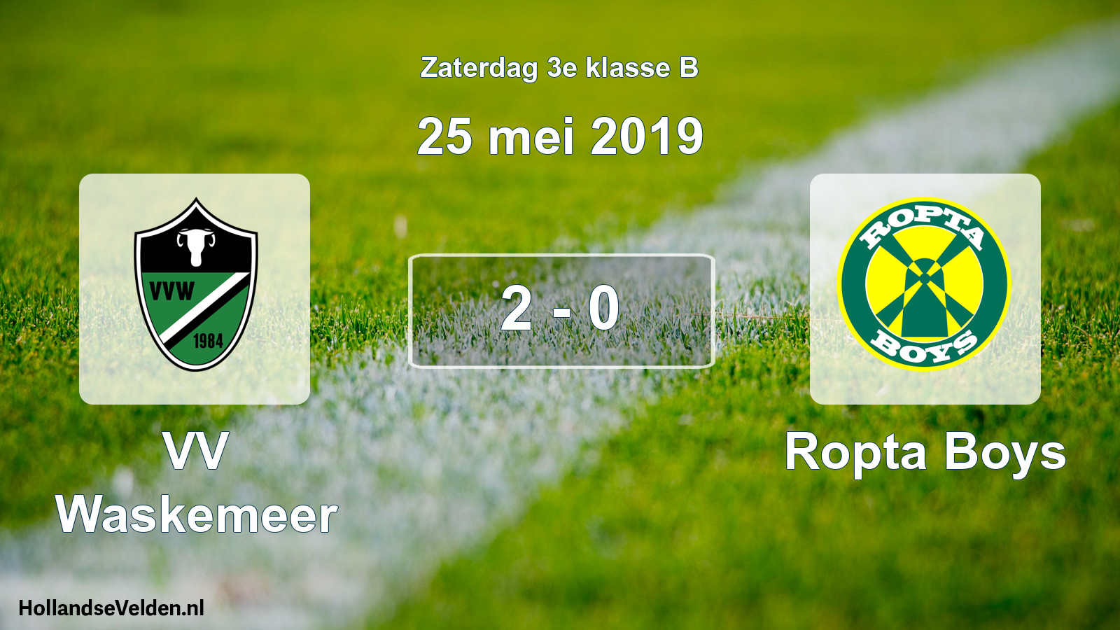 Total number of matches played: VV Waskemeer - Ropta Boys 2 - 0 (25 May 2019)