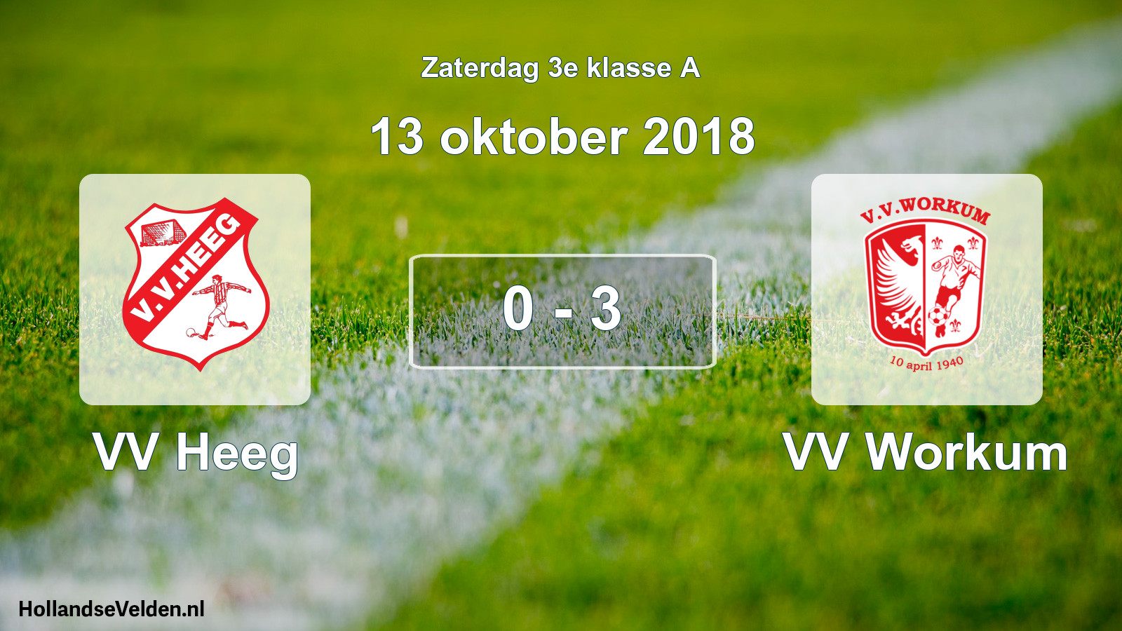 Total number of matches played: VV Heeg - VV Workum 0 - 3 (13 October 2018)